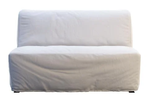 Scandinavian textile folding sofa bed. 3d render Stock Illustration