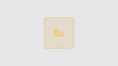 Scandium Sc Periodic Table Element Tile Clean No Text Animation Video Overlay Al Stock-Footage 339371108
