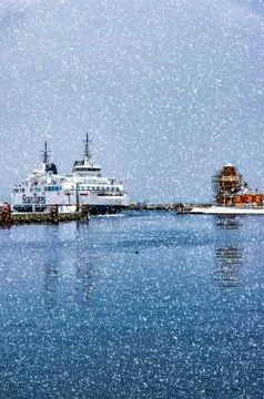 Scandlines Ferry Helsingborg Winter Foto stock