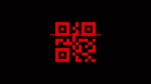 Scaning QR Code Animation 4K Stock-Footage 345982969