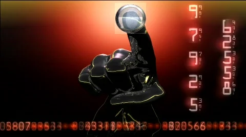  scanned dactylogram before get access Stock-Footage 559769