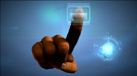  scanned dactylogram before get access Stock Footage 559993