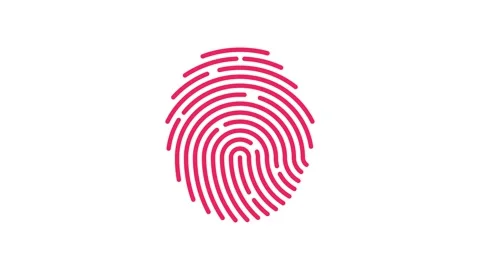 Scanned fingerprint for authentication Fingerprint data encryption Stock-Footage 240595828