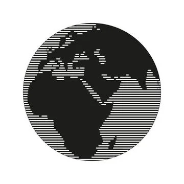 Scanned world map. vector design Stock Illustration