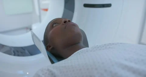 Scanner is activating and projecting red laser lines across face while aligning Stock Footage 343099158