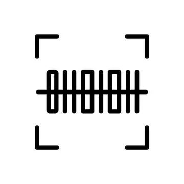 Scanner barcode icon vector. Isolated contour symbol illustration イラスト素材