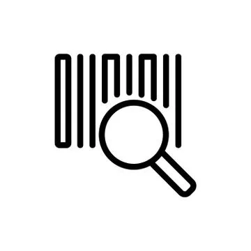 Scanner barcode icon vector. Isolated contour symbol illustration Stock Illustration