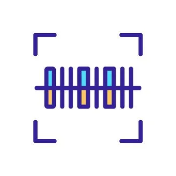 Scanner barcode icon vector. Isolated contour symbol illustration 스톡 일러스트