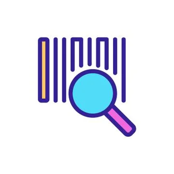 Scanner barcode icon vector. Isolated contour symbol illustration Stock Illustration