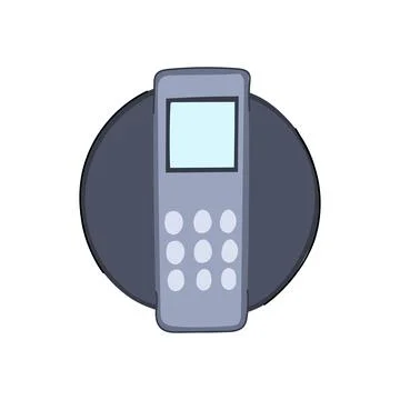 Scanner biometric security device cartoon vector illustration Stock Illustration