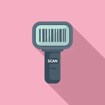 Scanner device icon flat vector. Connection sign scan Stock Illustration