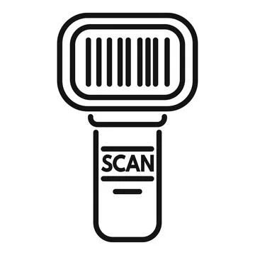Scanner device icon outline vector. Connection sign scan 스톡 일러스트