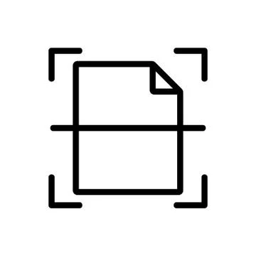 Scanner document icon vector. Isolated contour symbol illustration Stock Illustration
