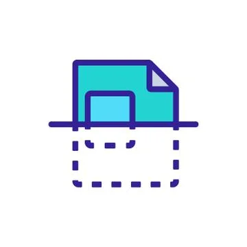 Scanner document icon vector. Isolated contour symbol illustration Stock Illustration