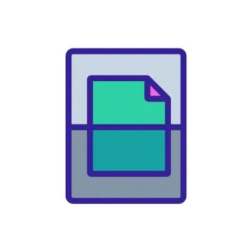 Scanner document icon vector. Isolated contour symbol illustration 库存插图