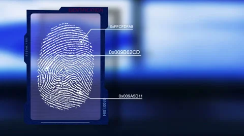 Scanner fingerprint Video stock 33851716