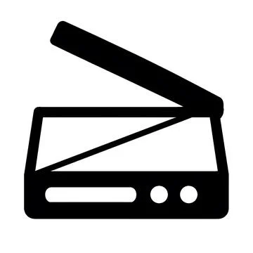 Scanner Flat Icon Perfect for Web, App, UI Design, and Graphic Design. Stock Illustration
