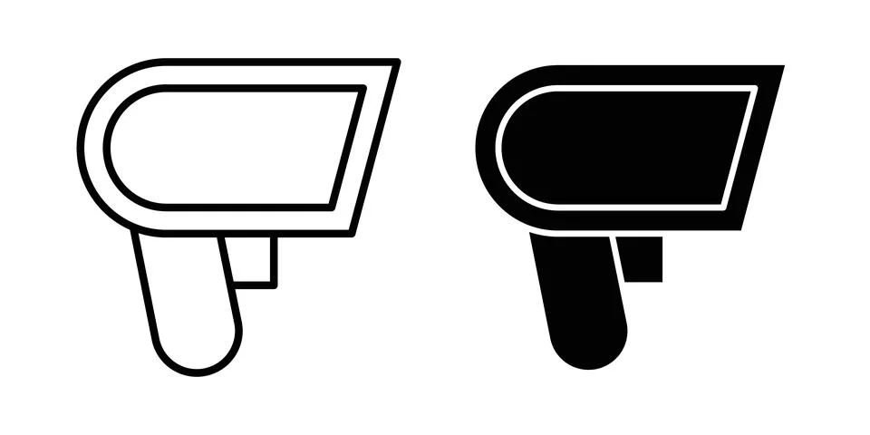 Scanner gun icon vector, symbol, logo illustrations Stock Illustration