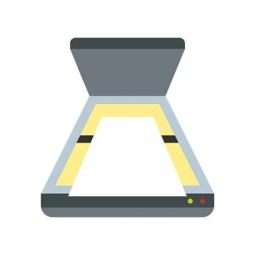 Scanner icon, flat style Stock Illustration