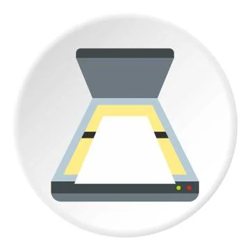 Scanner icon, flat style Stock Illustration