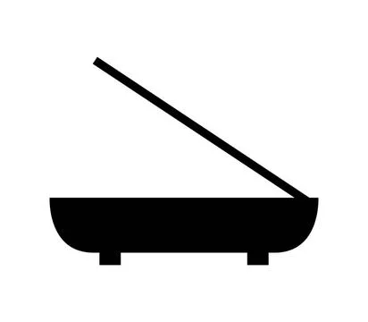 Scanner icon illustrated in vector on white background scanner icon illust... Foto stock