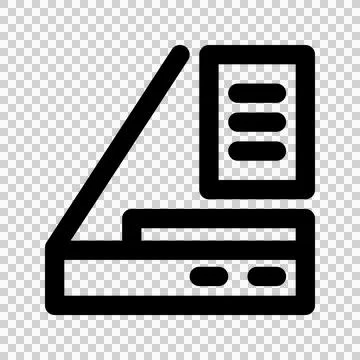 Scanner icon outline style design vector illustration symbol graphic. Illustrazione stock