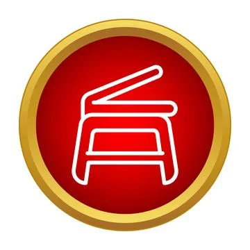 Scanner icon showing office technology button Illustrazione stock