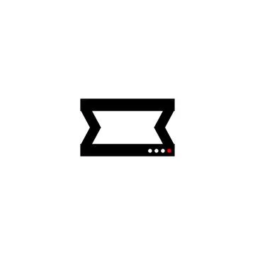 Scanner icon. Simple style printing big sale poster background symbol. Scan.. Stock Illustration