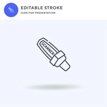 Scanner icon vector, filled flat sign, solid pictogram isolated on white, logo Stock Illustration