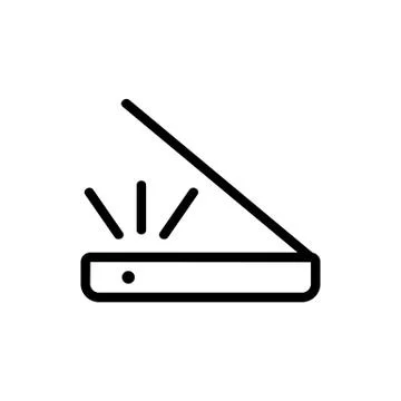 Scanner icon vector. Isolated contour symbol illustration Illustration