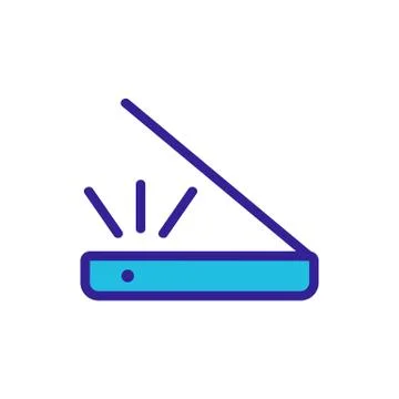 Scanner icon vector. Isolated contour symbol illustration Illustration