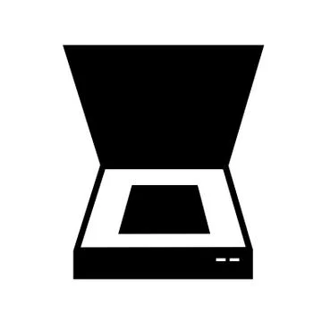Scanner icon on white background. office scanner symbol. Stock Illustration