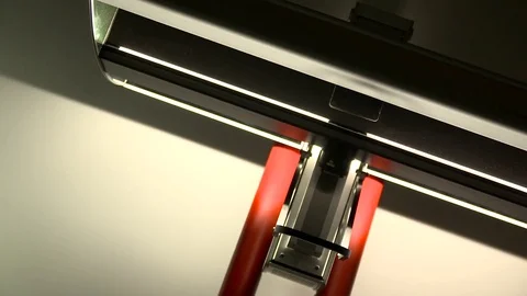 Scanner light operating in movement II Stock Footage 77381414