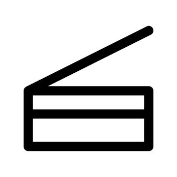 Scanner machine outline icons Stock Illustration