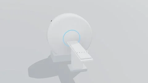Scanner medical 3d loop white background 3D animation seamless loop 스톡 동영상 341849713
