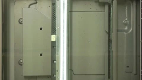 Scanner operation. Document scanner with a bright light inside Stock Footage 286102849