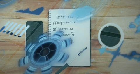 Scanner overlay appearing on smartphone activating chart and map highlighting Stock Footage 318476028