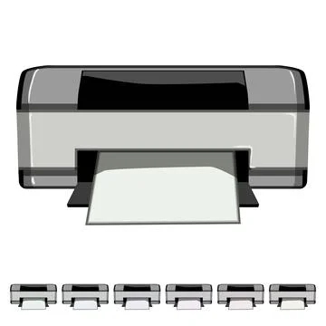 Scanner photo printer cartoon vector graphic Stockillustratie