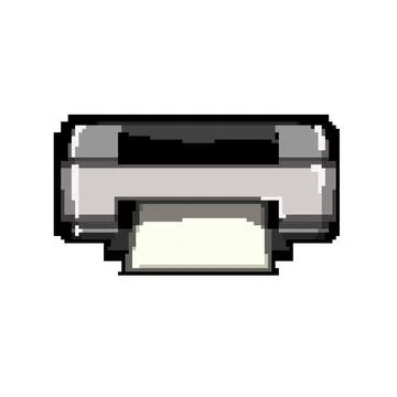Scanner photo printer pixel art vector illustration Stock Illustration