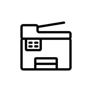 Scanner printer device icon vector outline illustration 스톡 일러스트
