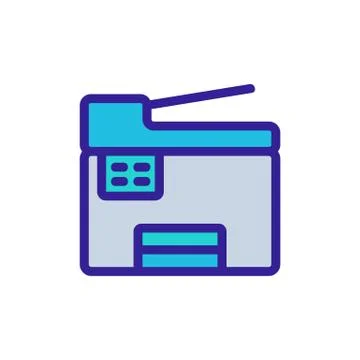 Scanner printer device icon vector outline illustration Stock Illustration