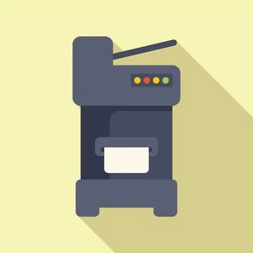 Scanner printer icon flat vector. Eco ecology device Illustrazione stock
