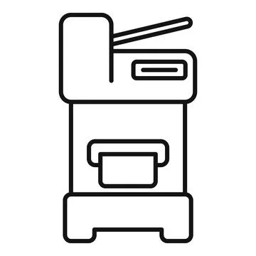 Scanner printer icon outline vector. Eco ecology device Stock Illustration