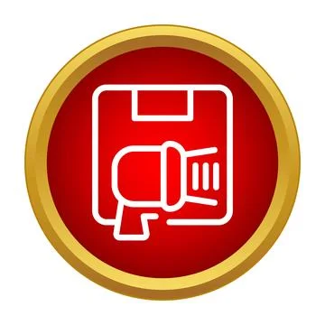 Scanner reading barcode on cardboard box delivering package Stock-Illustration