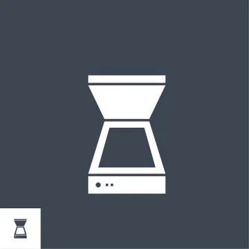 Scanner related vector glyph icon. Stock Illustration
