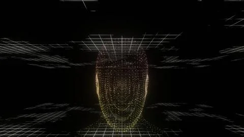 The scanner seamlessly integrates advanced technology with artistic design, s Illustrazione stock