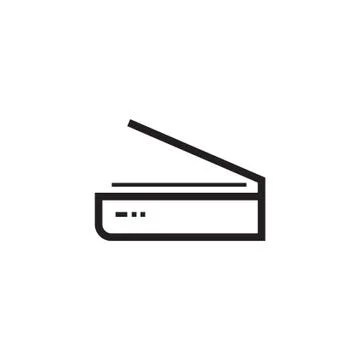 Scanner vector icon logo design Stock Illustration