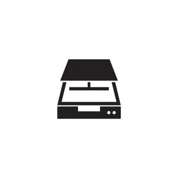 Scanner vector icon logo design Illustrazione stock