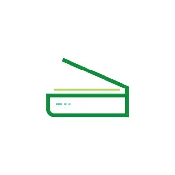 Scanner vector icon logo design Stock Illustration