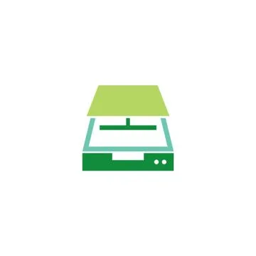 Scanner vector icon logo design Stock Illustration